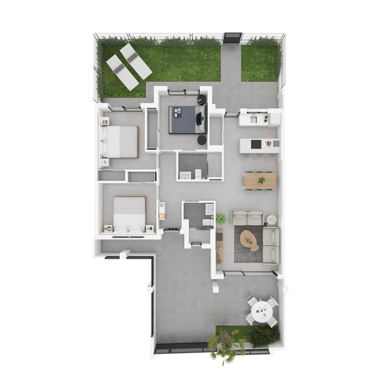 Moderne Neubau-Bungalow-Wohnungen in Santiago De La Ribera