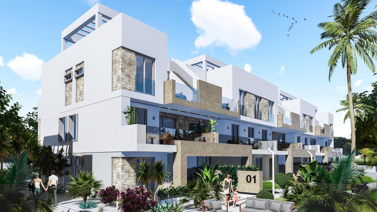 Contemporary bungalow apartments in the popular area of El Raso, Guardamar