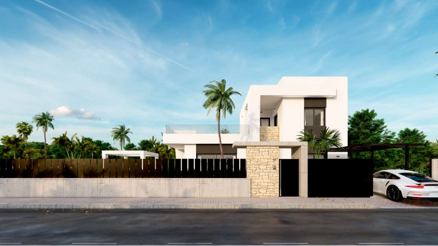 New build villas in La Ciñuelica, Punta Prima