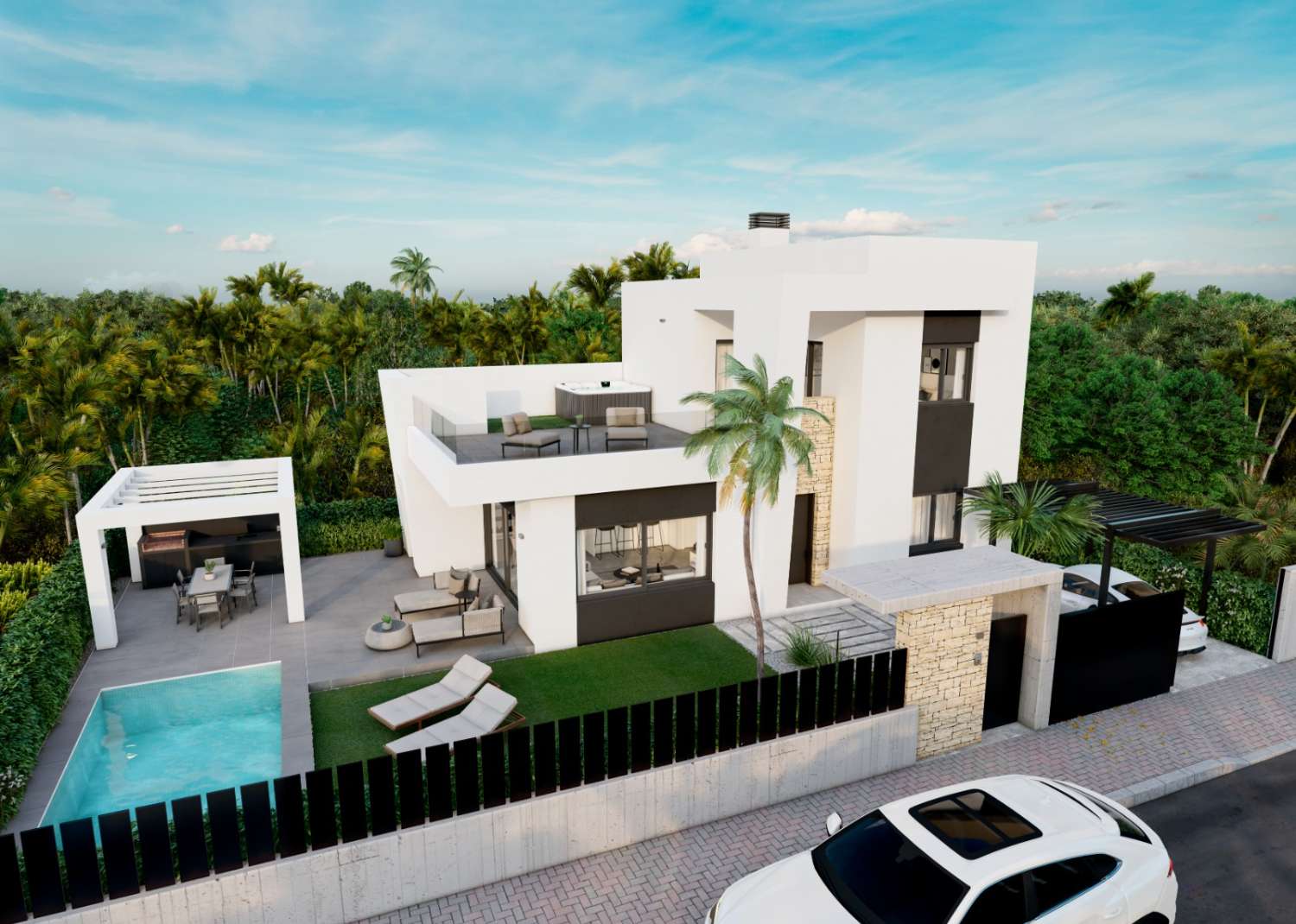 New build villas in La Ciñuelica, Punta Prima