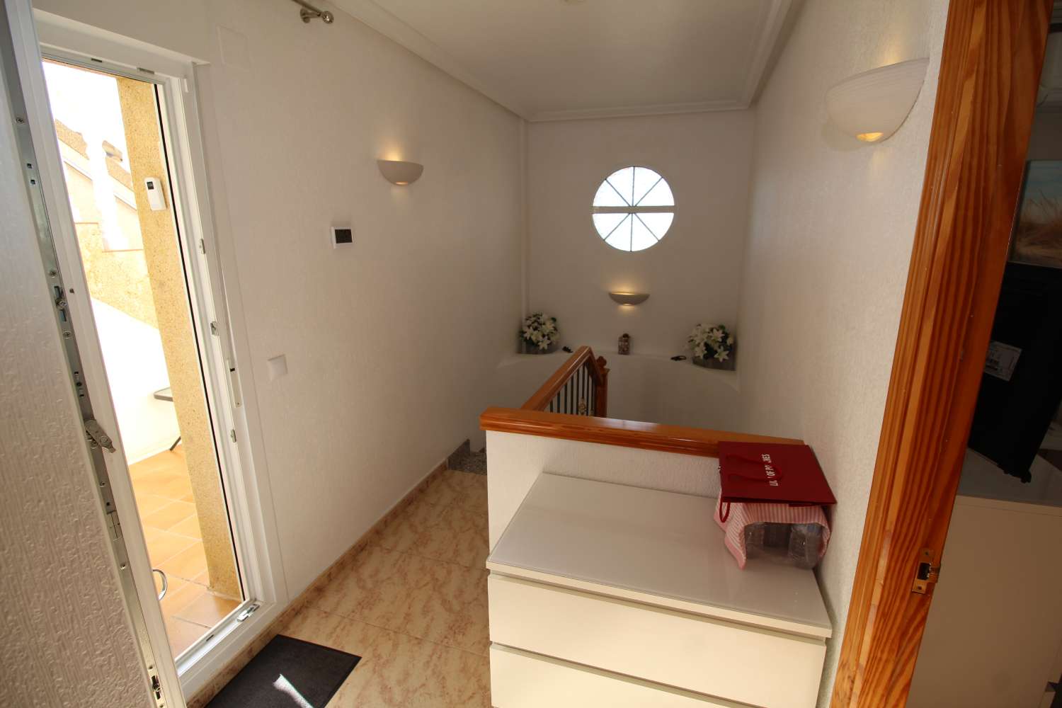 Quad-style bungalow with garden, terraces, swimming pool and sea views in Villamartín